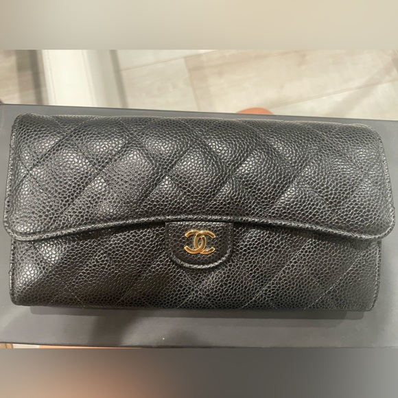 CHANEL Handbags - Black caviar CHANEL wallet. Brand new